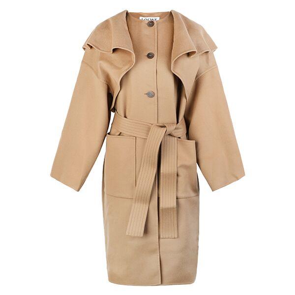 [명품]로에베 21FW S359336XCL 3150 케이플릿 벨티드 코트 카멜 S359336XCL3150