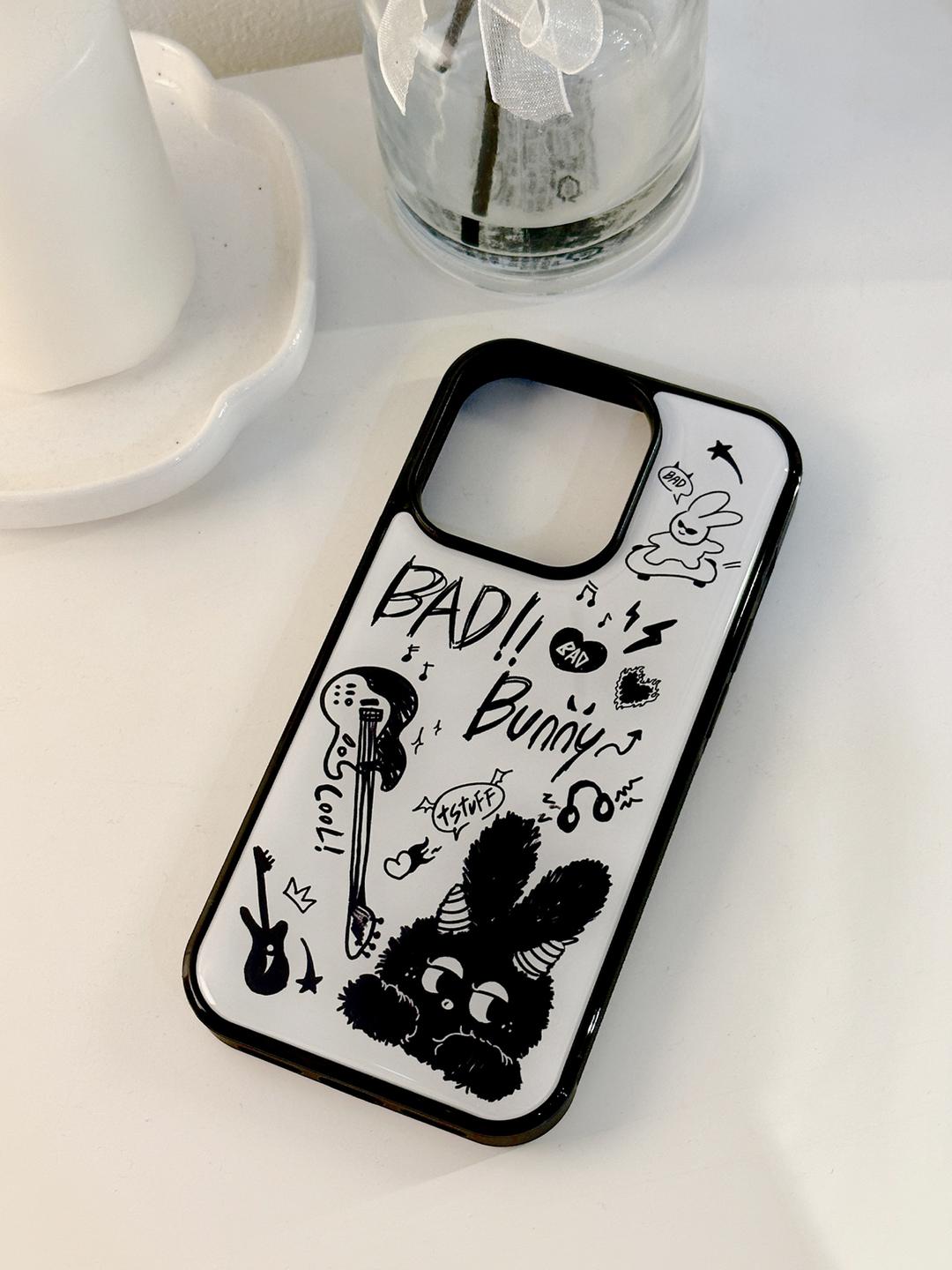 블랙배드버니 에폭시 범퍼 케이스 Black Bad Bunny