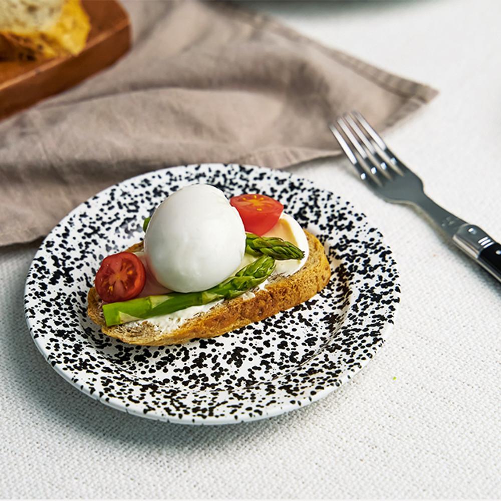 타볼라타 달마시안 동글 점박이 원형접시 S