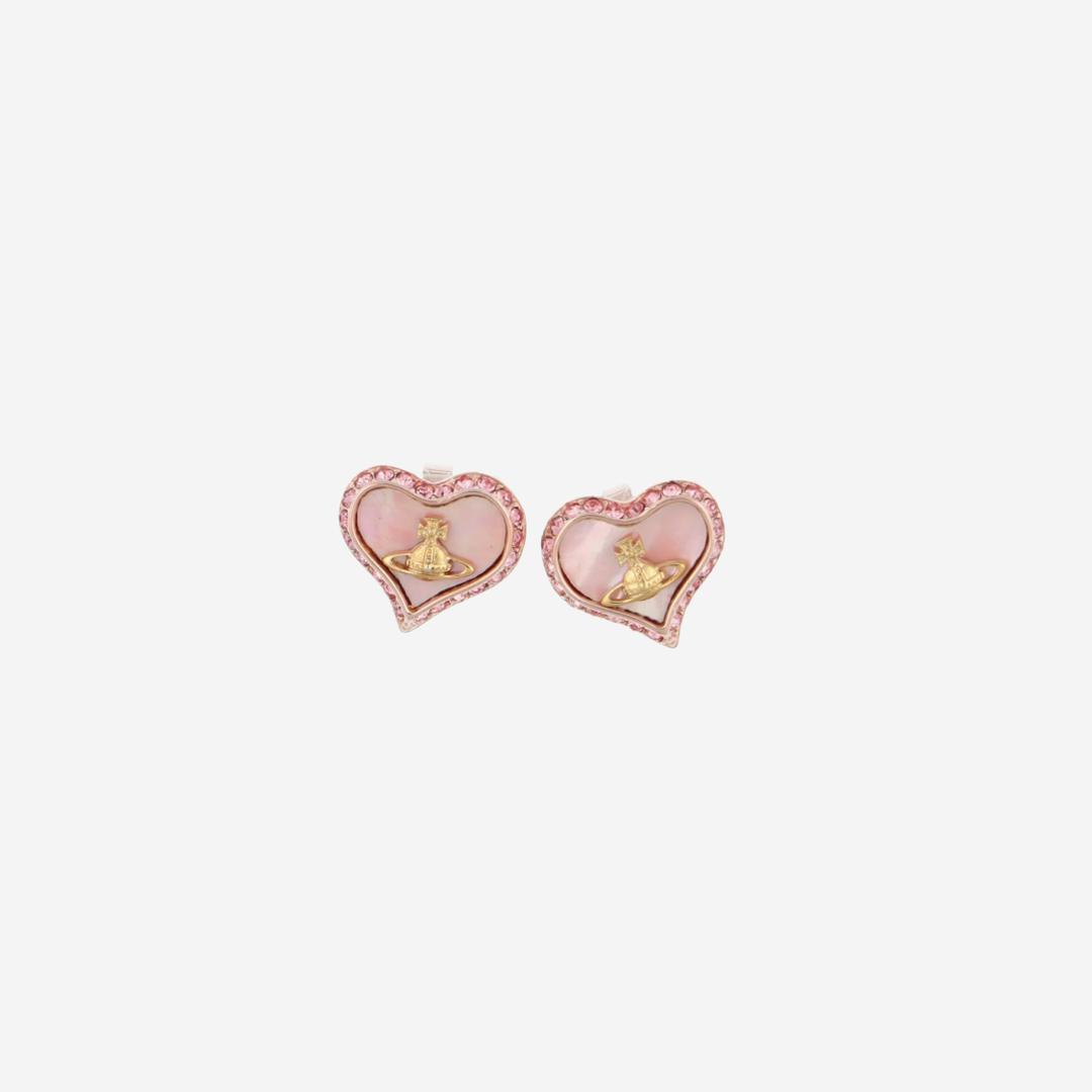 (W) Vivienne Westwood Petra Earrings Pink Gold