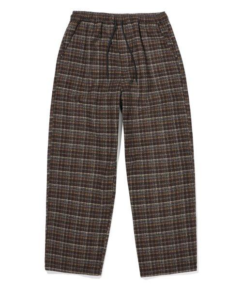 TAG CHECK PANTS - BROWN