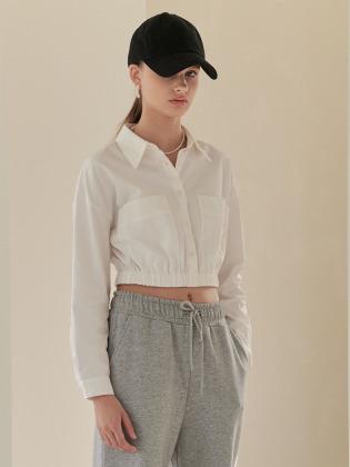 밑단밴딩솔리드셔츠 BANDING CROP SHIRTS