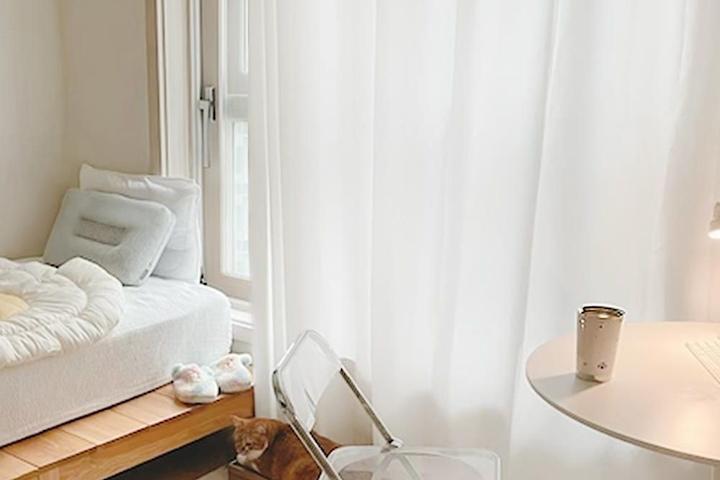 1+1 화이트 암막커튼 4size 3type 린넨룩/3중직 솔리드