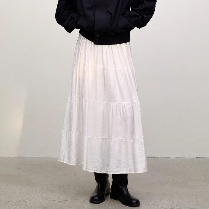 [10차][당일 출고] Liv Tiered Banding Skirt_White