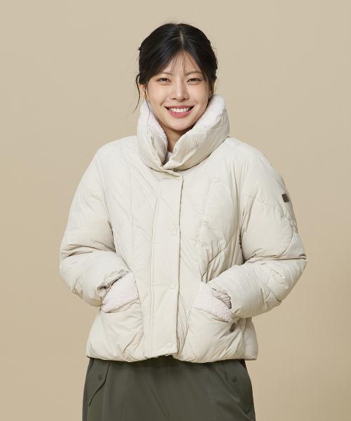 [OSLO (오슬로)] W 테디 다이아퀼팅 푸퍼_Ivory