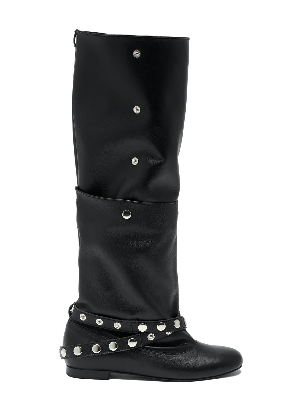 [WOMEN] MULTIWAY SLOUCHY FLAT TALL BOOTS_BLACK