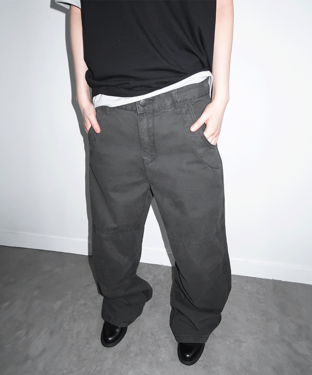 [UNISEX] 워시드 다잉 와이드 팬츠 (2 Color)