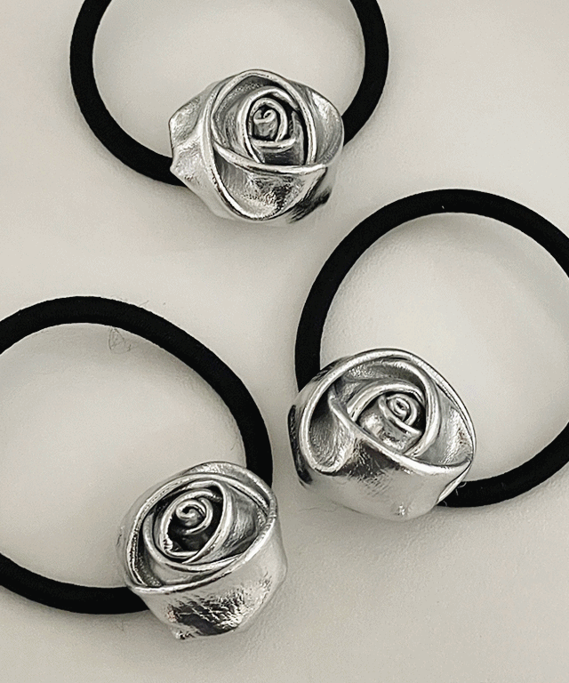 실버 로즈 머리끈