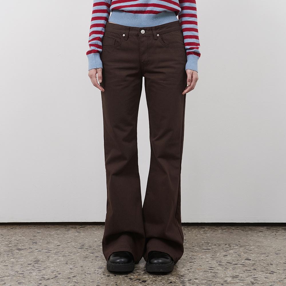BOOTS CUT COTTON PANTS, BROWN