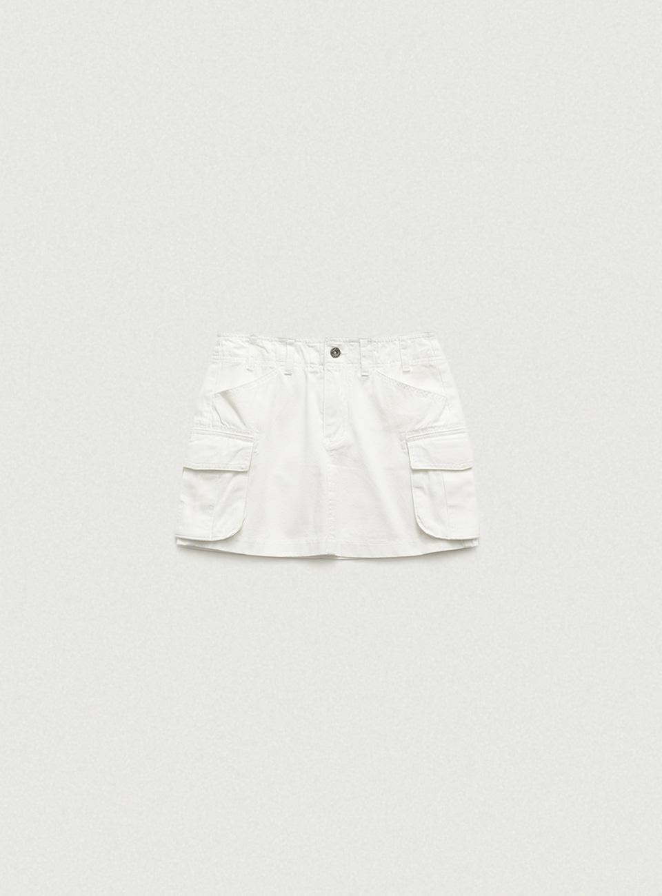 [3/10 14:00 KST OPEN] White Heather Cargo Mini Skirt