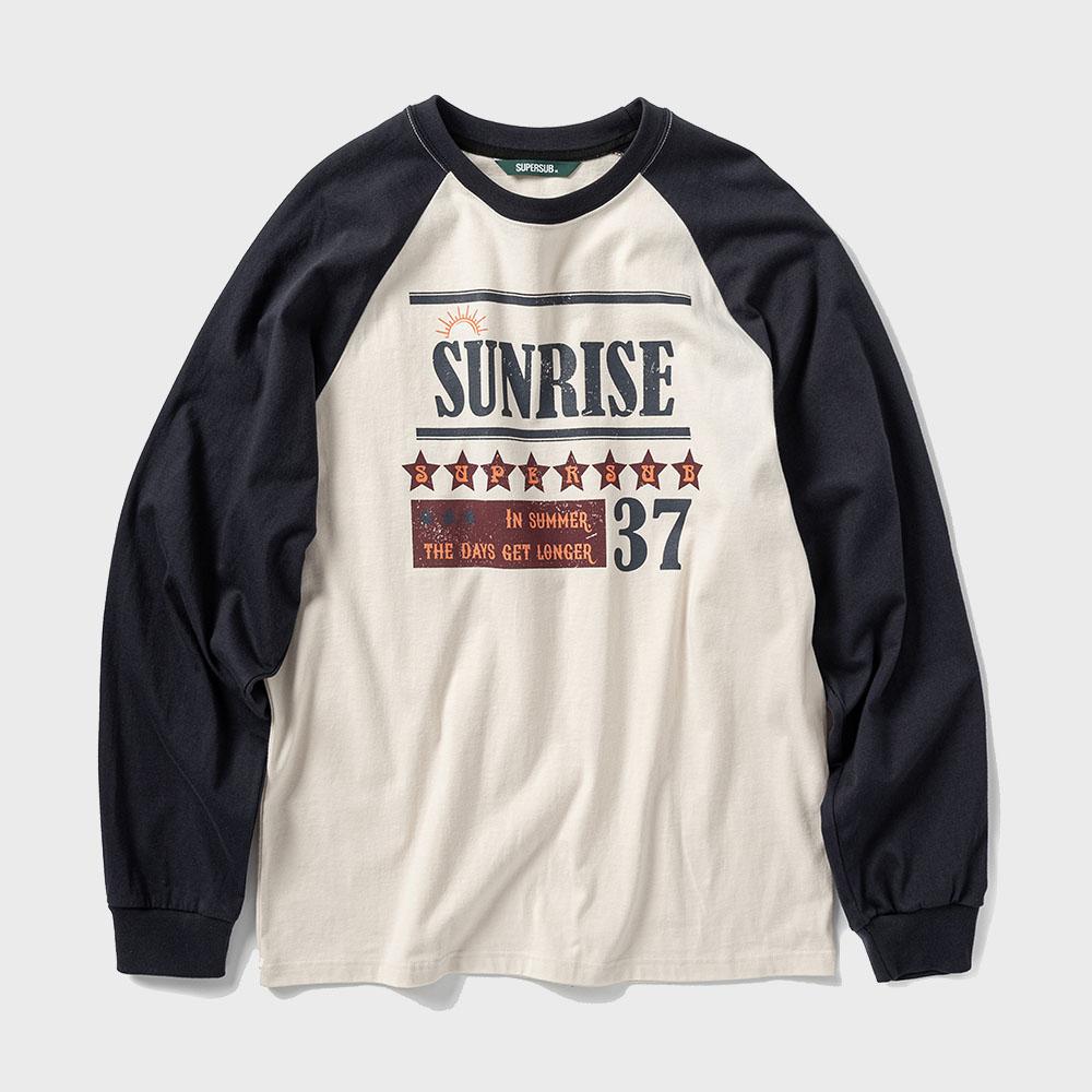 선라이즈 래글런 긴팔티 - 네이비