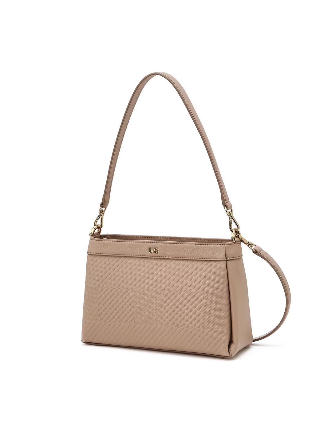 [GREAT HOUSE CHECK] 베이지 그레이트하우스체크 가죽 숄더백 S