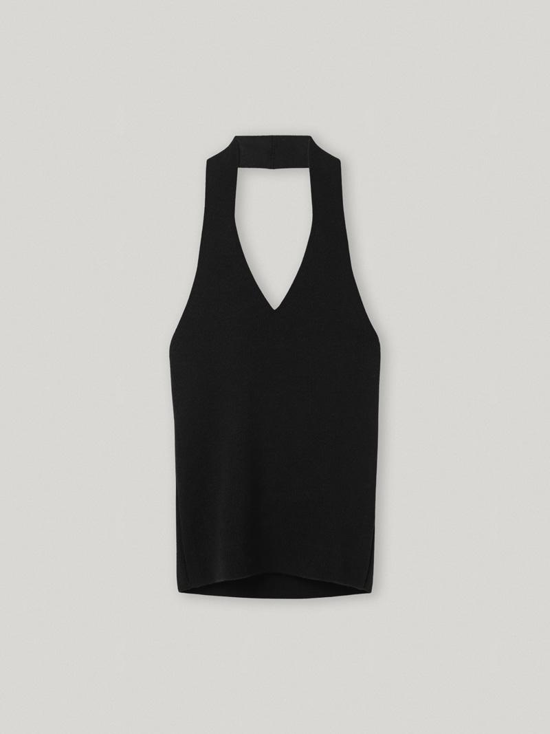 Irony Halter Neck Knit Black (2nd)