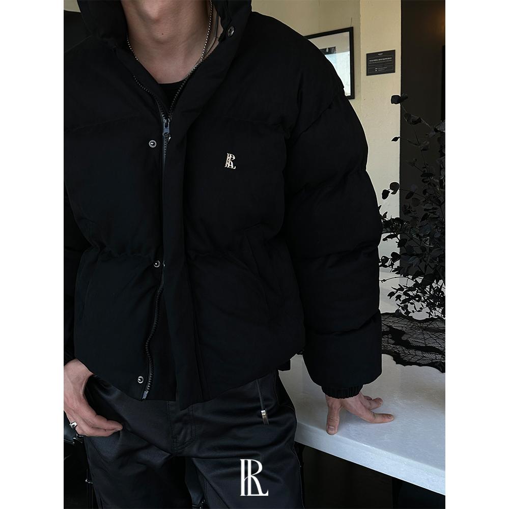 [4차리오더][MADE] Signature suede semi crop padding(2color)