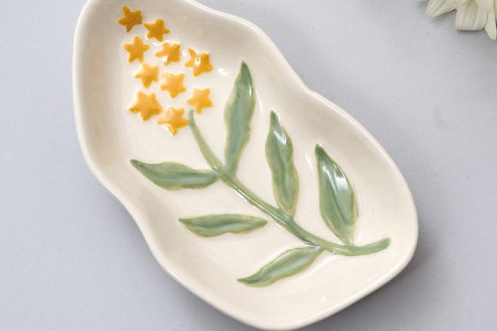 L 들꽃송이 종지 노란꽃