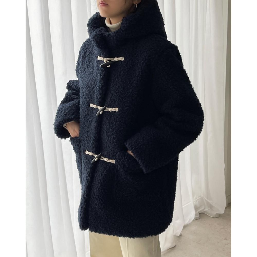 부클 시어링 더플 코트 (2color)