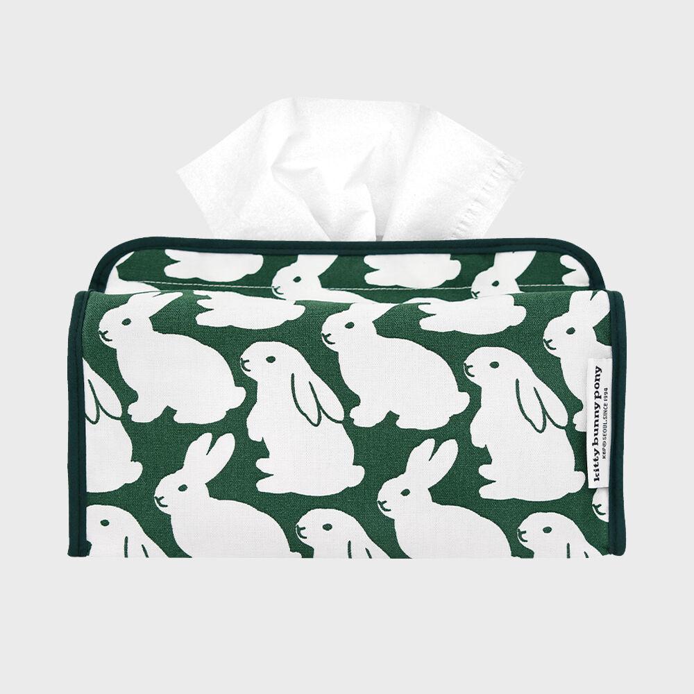 Little Green Bunnies Tissuebox Cover