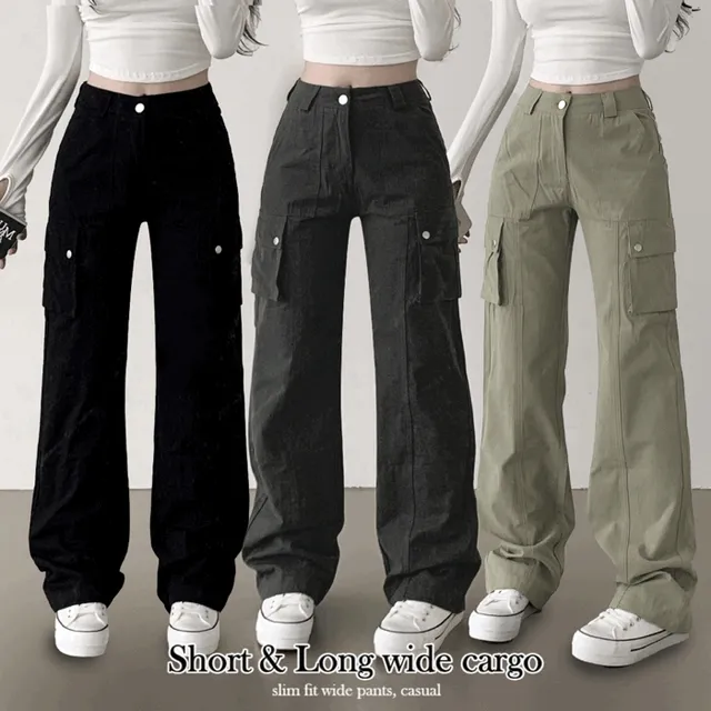 [숏,롱/S~XL] 빈티지 카고 일자핏 코튼 롱팬츠