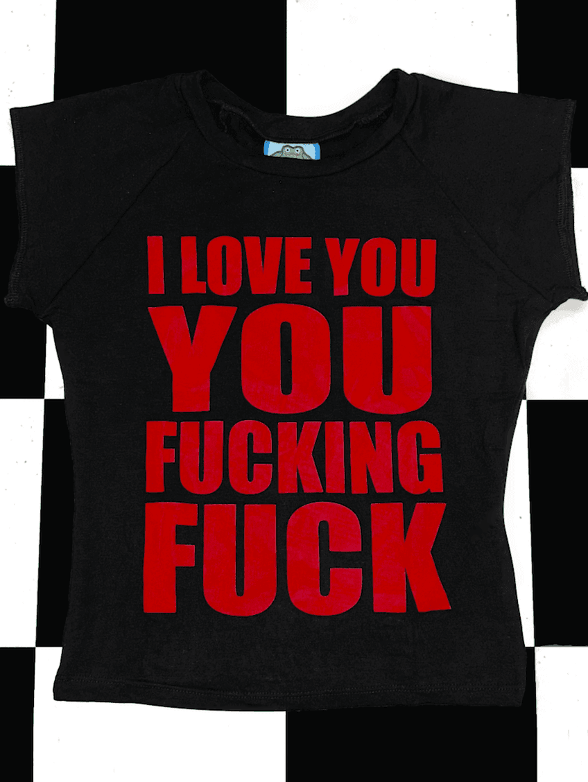 I LOVE YOU BABY TEE IN BLACK