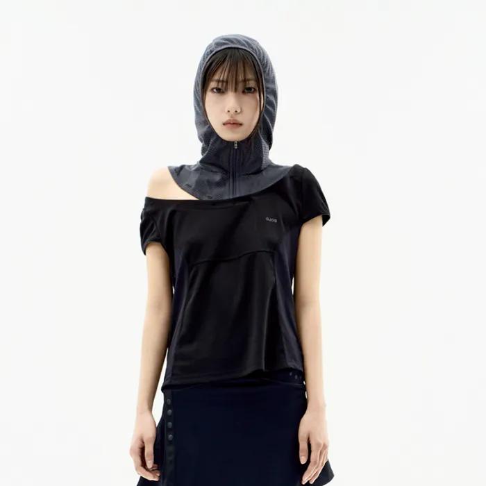 Detachable Collar T-shirt / Black