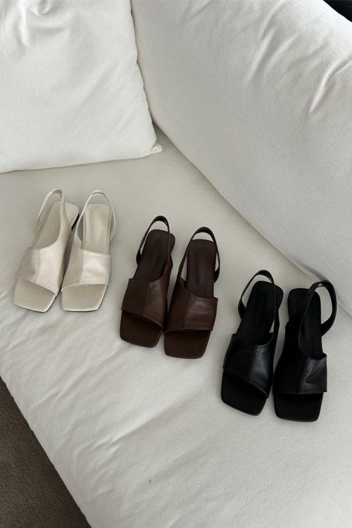 애더글랜스 에디 토오픈 슬링백 샌들(3colors)/굽3cm