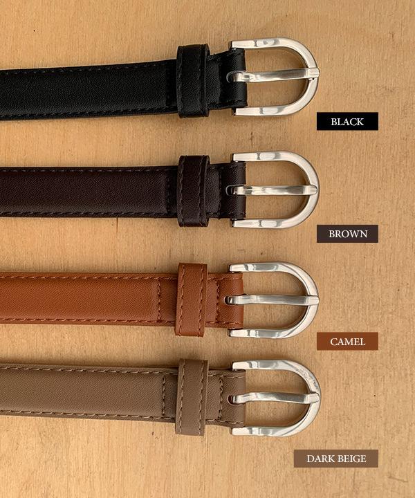 모어라운드 [단독] [누적3만장🏆/made] 시네아 스웨이드 레더 슬림 벨트 -5color