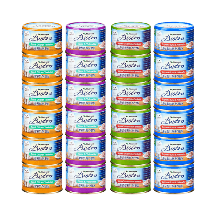 뉴트리나 비스트로 4가지맛 캔 24개입