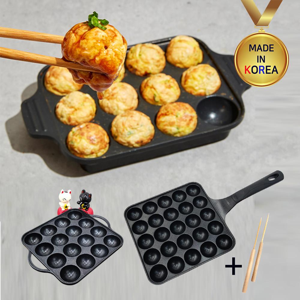 동우리빙 타코야끼팬 16구 25구 12구[송곳2P무료제공] 국산 인덕션 타코야끼 틀 기계