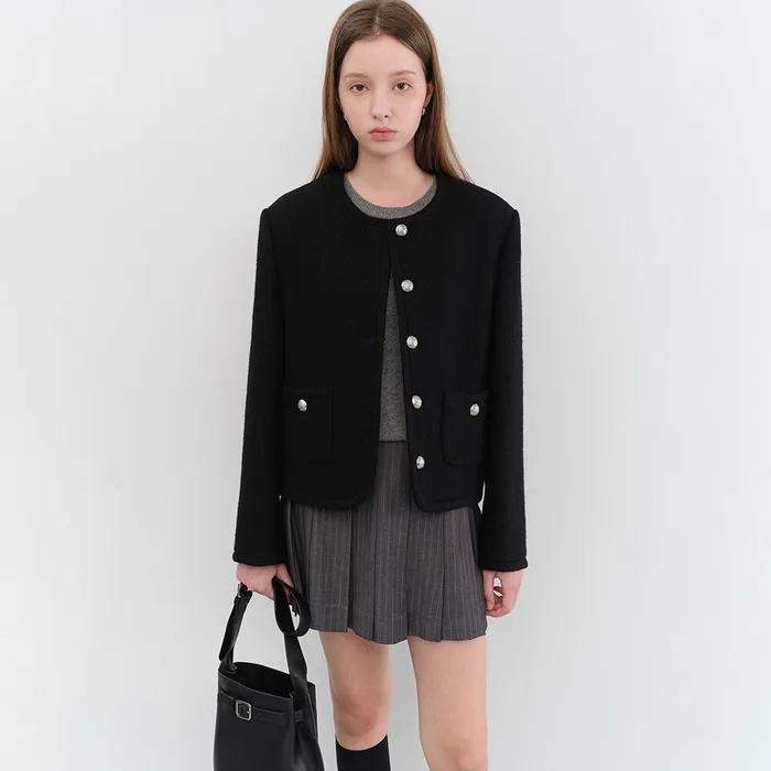 CLASSIC TWEED JACKET BLACK_UDJA5C203BK