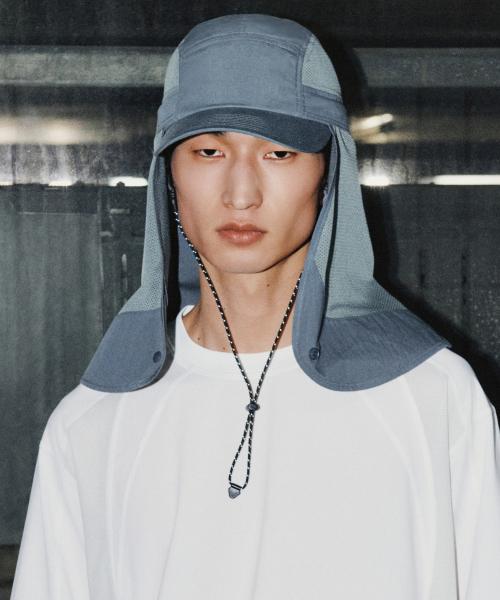 시티 레저 메시 롱 데저트 캡 [블루 그레이]