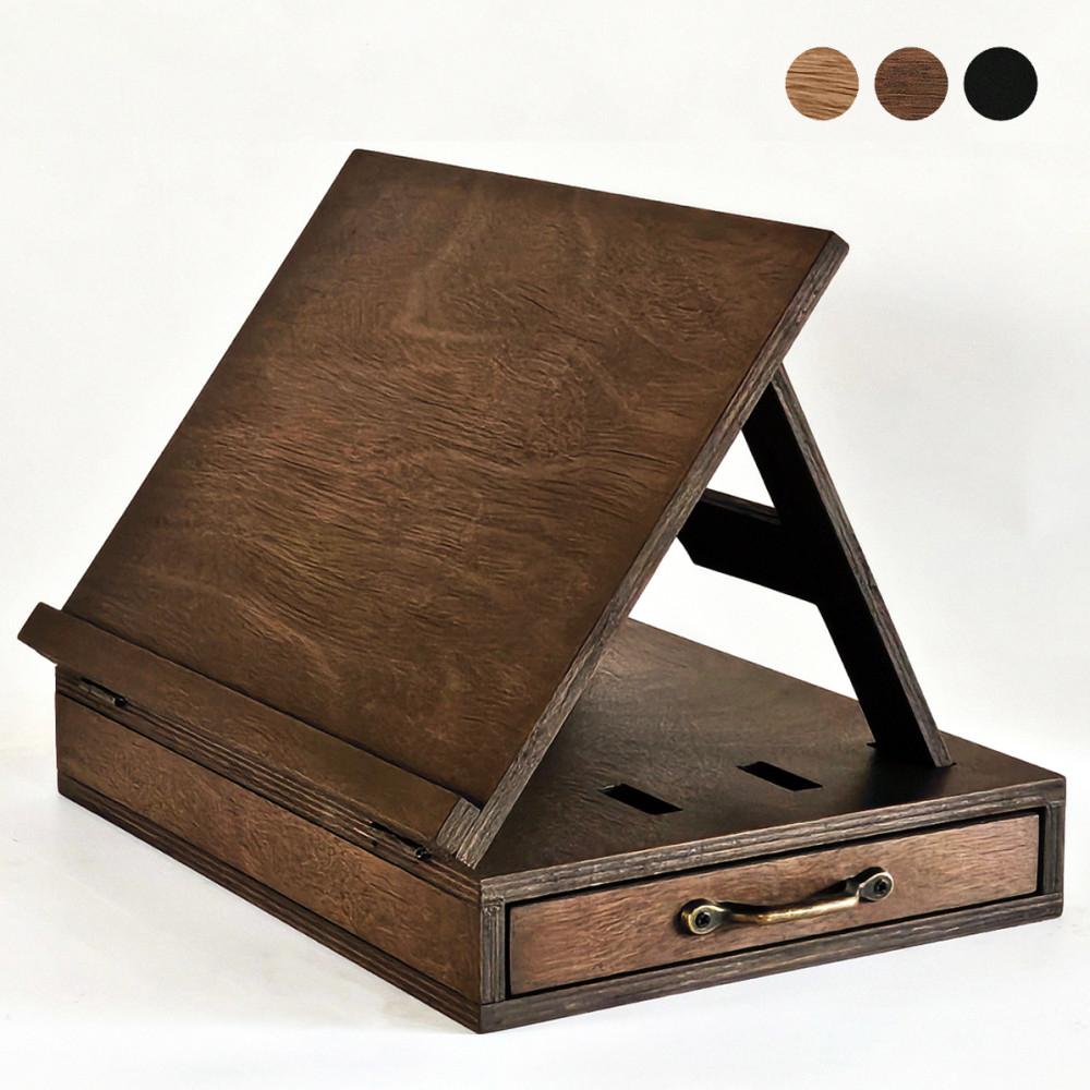 [소이로] 우드 그림 스케치 이젤 탭 아이패드 거치대 _ 라이트 브라운, 다크 브라운, 블랙