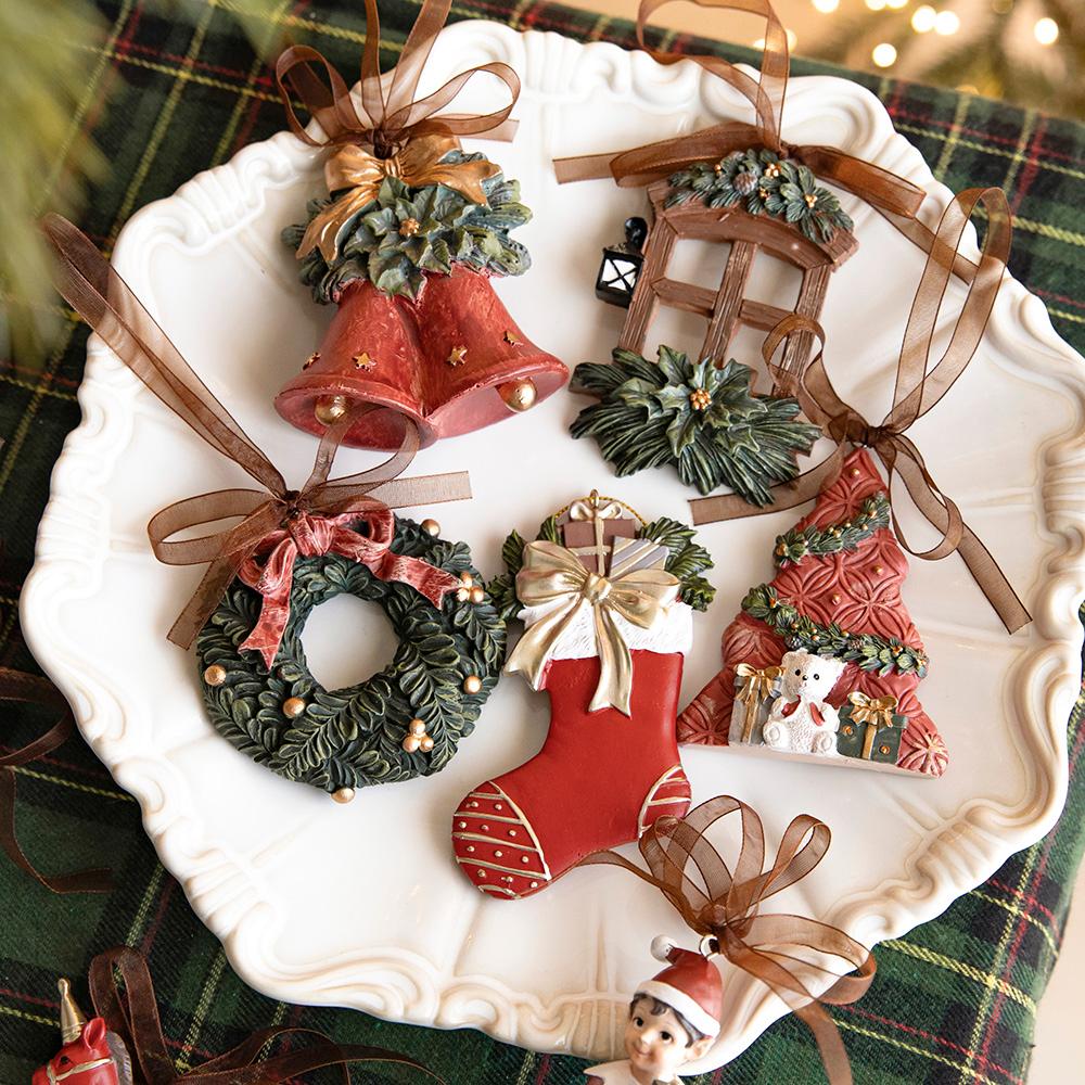 에델 클래식 크리스마스 트리 오너먼트 수지 장식 고급 인테리어 소품