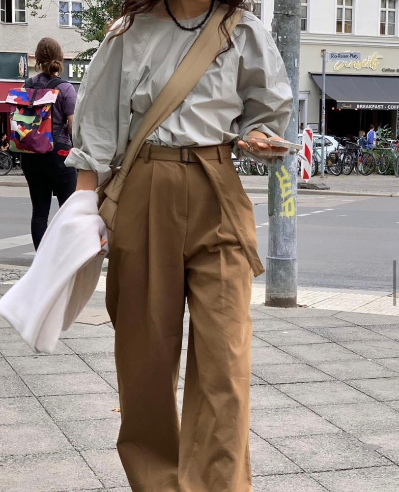 [당일/sale] vasil 바질 페이스 팬츠 탄탄 벨트 와이드 팬츠 (3colors)