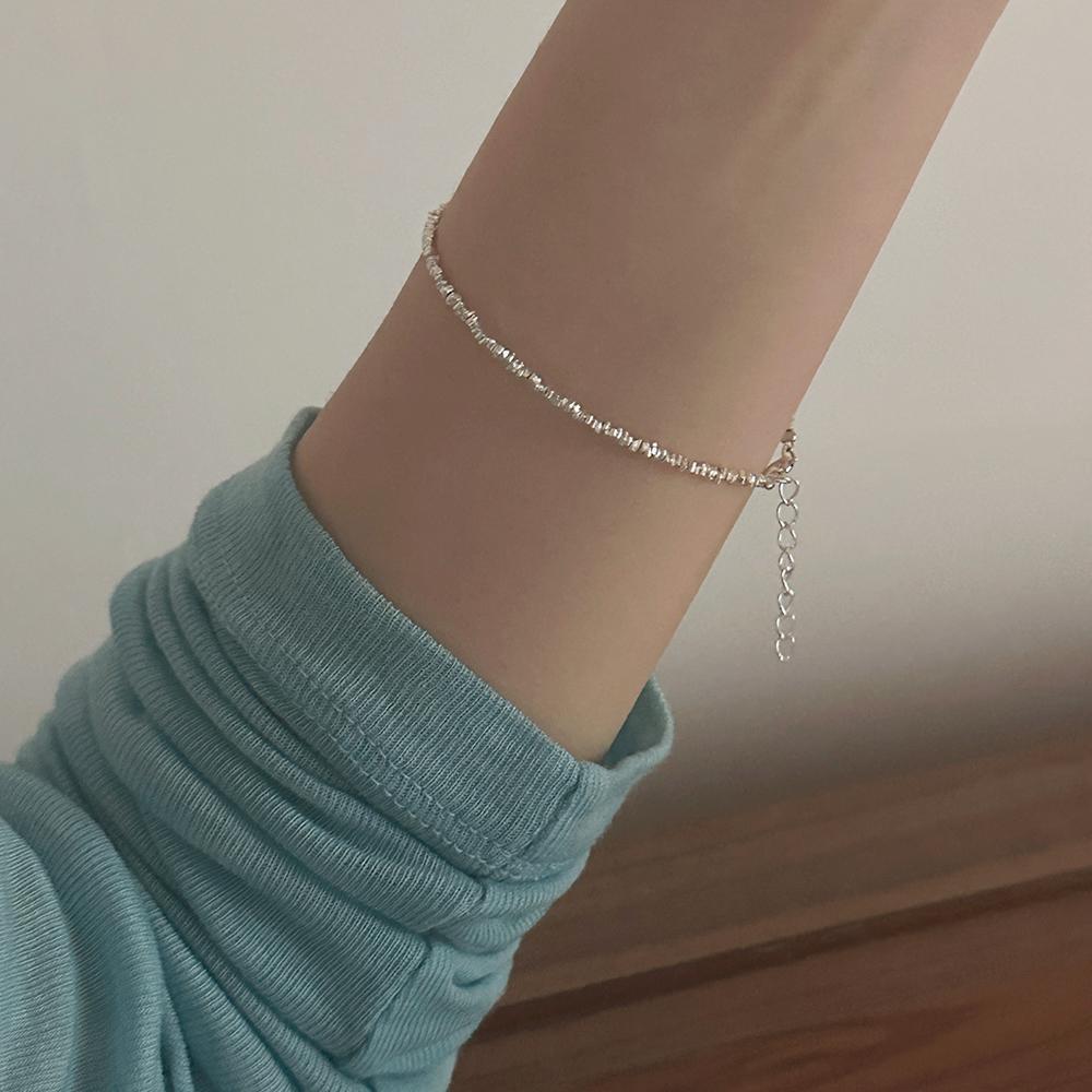 (실버925) chip bracelet 실버 칩 조각 초커 레이어드 팔찌