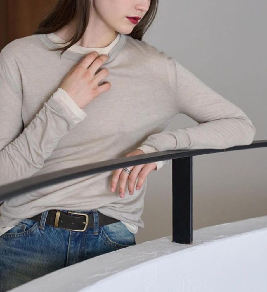 23fw bib 바질인보틀 레이어 티셔츠