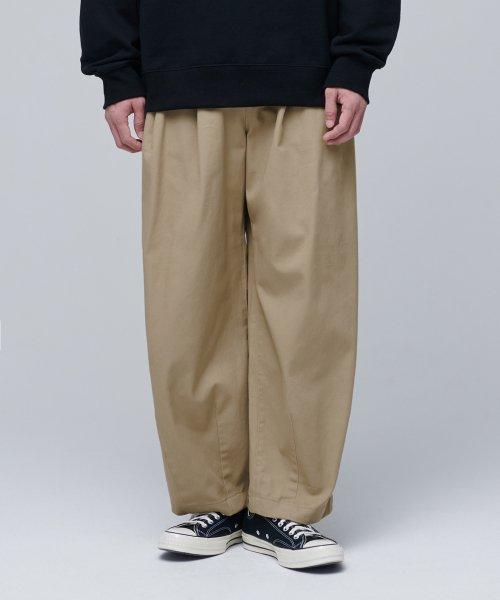 코튼 와이드 벌룬 팬츠 [베이지]