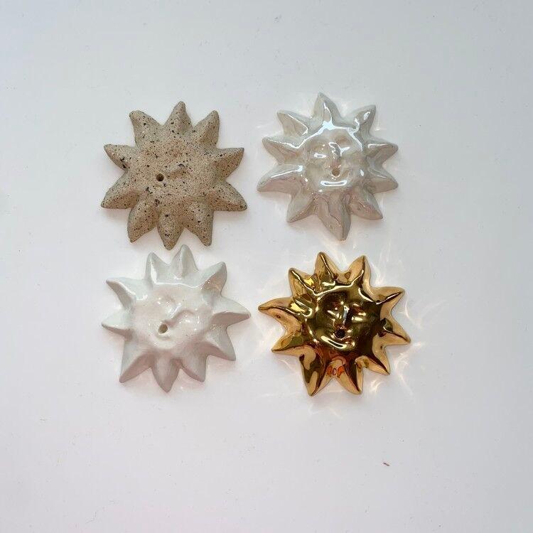 Sun face incense holder