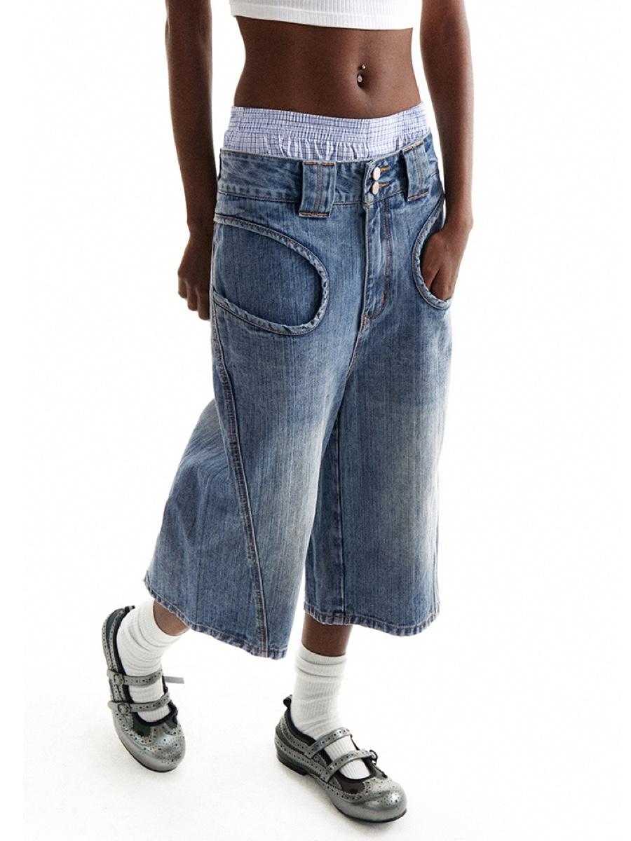 CONP Abnormity Arc Pocket Crop Jeans