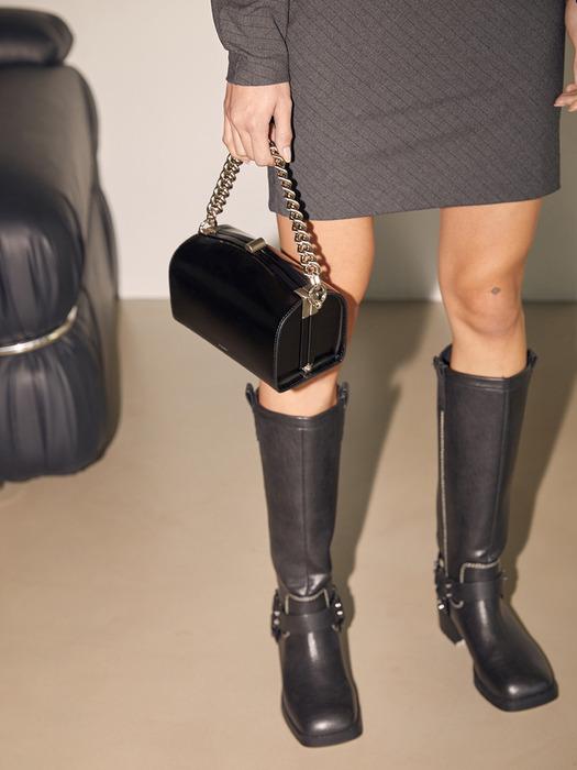 MINI CLASSIC BOX BAG [BLACK]