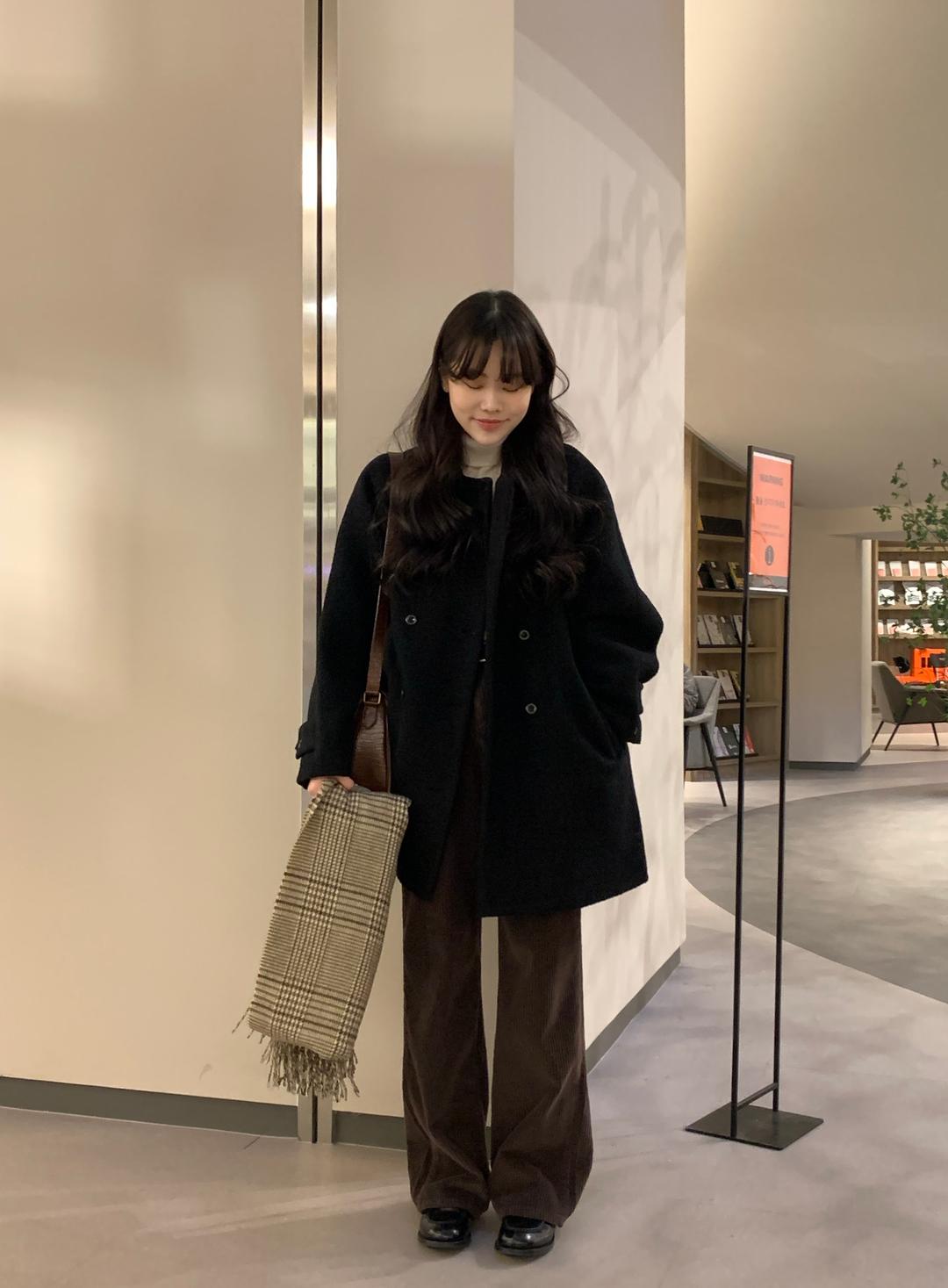 [바로배송] VINTAGE DOUBLE BOUCLE HALF COAT