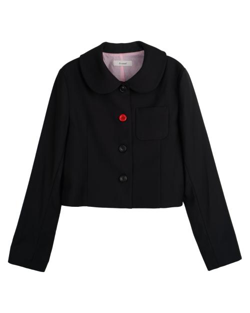 RED BUTTON PETER PAN COLLAR JACKET
