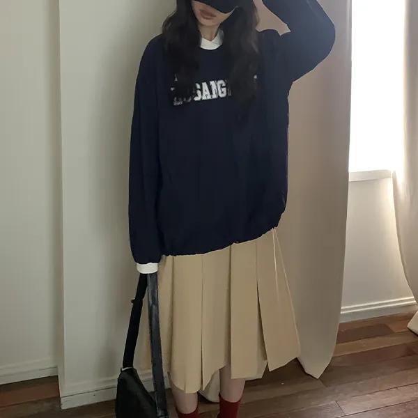 프리모 미디 주름 플리츠 스커트
