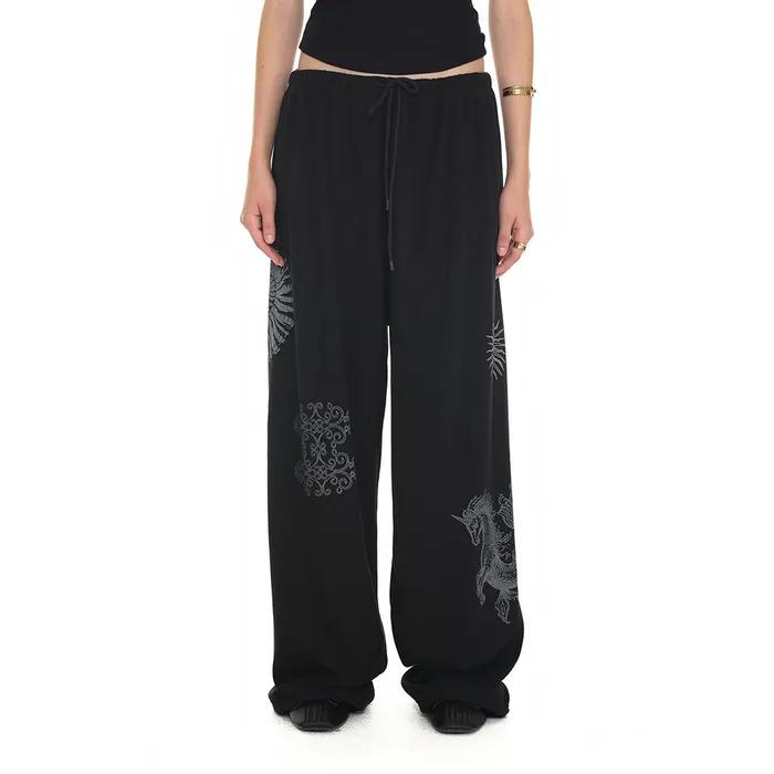 TAROT 02 WAFFLE PANTS (BLACK)