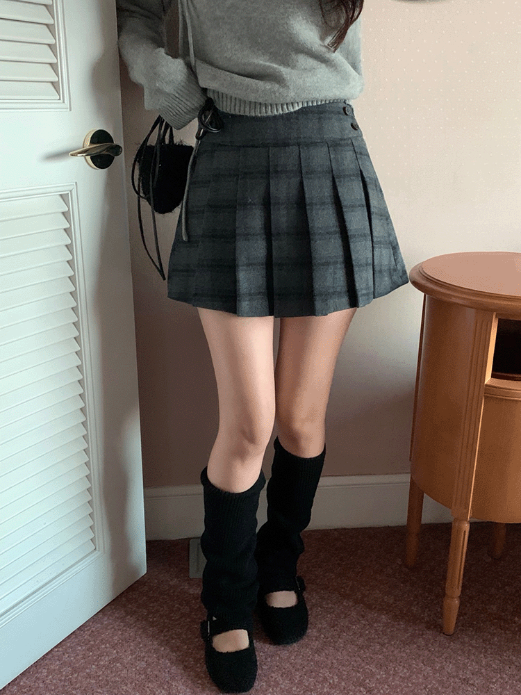 피터앤웬디 [🧵고퀄리티/겨울원단] 틸다 체크 울 스커트 (속바지 안감)