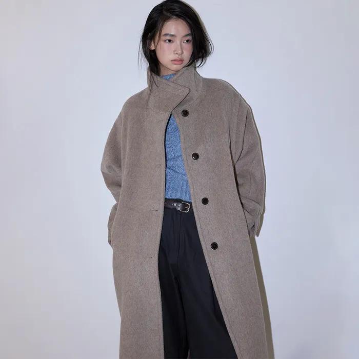[무료반품] BELTED BALMACAAN WOOL COAT OAT BEIGE