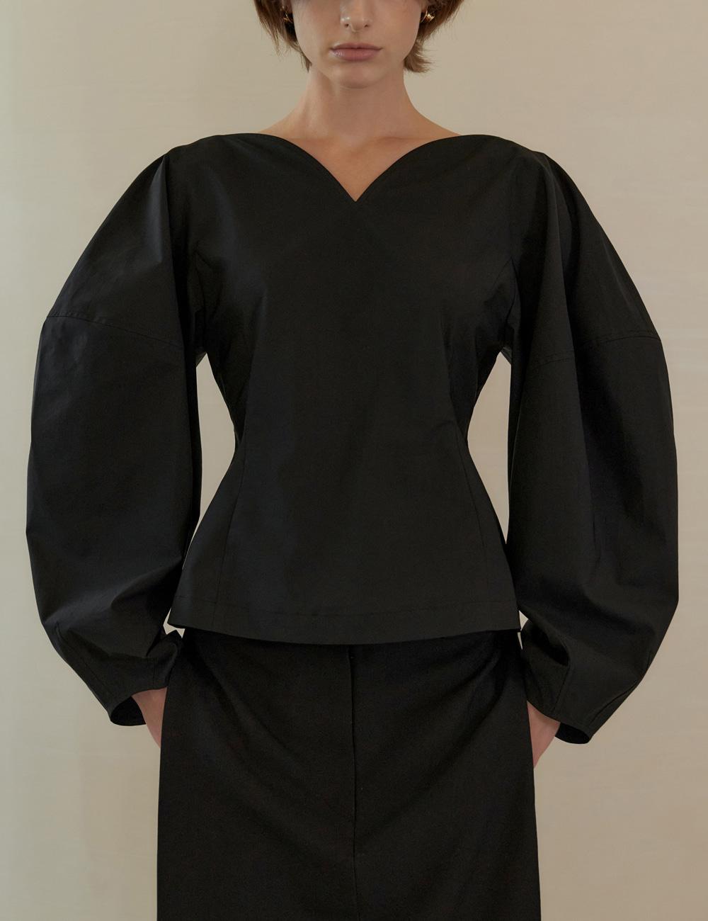 Selen Volume Blouse (Black)