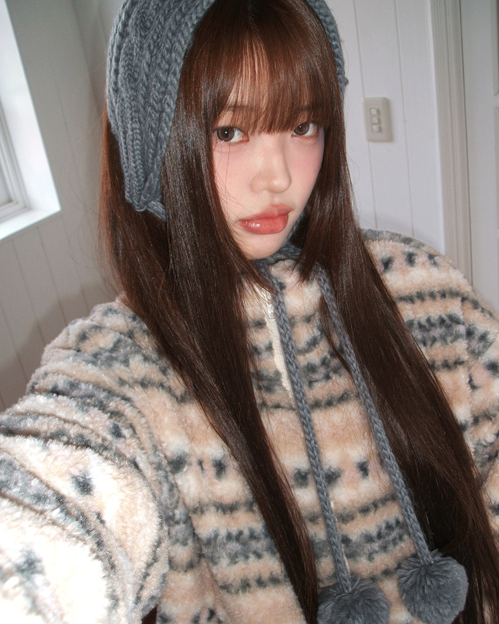 원더원더 [포근폭닥🌡️] 드린 노르딕 뽀글이 오버핏 후리스 집업