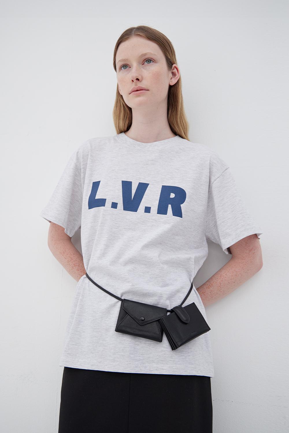 L.V.R Signature Cotton T-shirt - Melange Grey