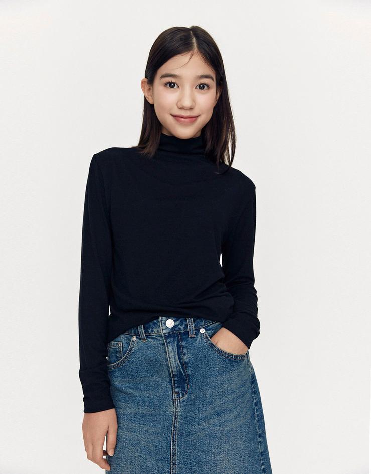 NEW 주니어 터틀넥 긴팔 티셔츠(여아)