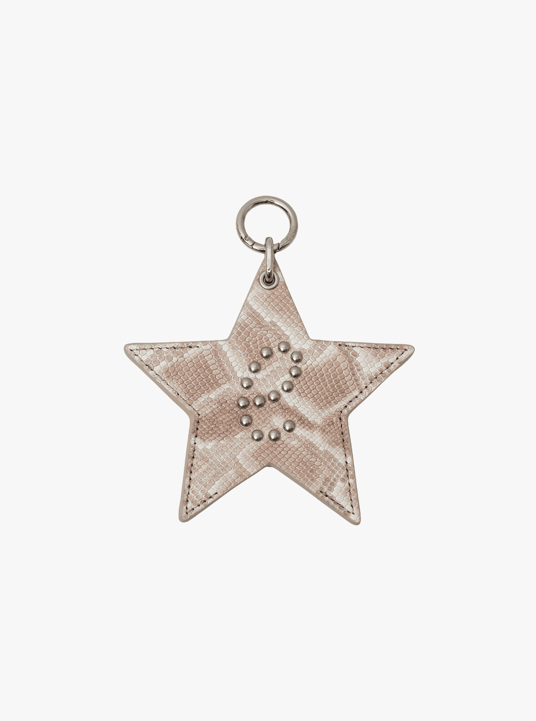 BIG STAR CARD SLOT KEYRING IN BEIGE